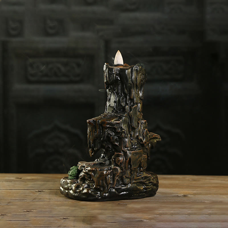 Buddha Stones Waterfall Backflow Incense Burner Mountain Tower Incense Holders Incense Burner BS 7