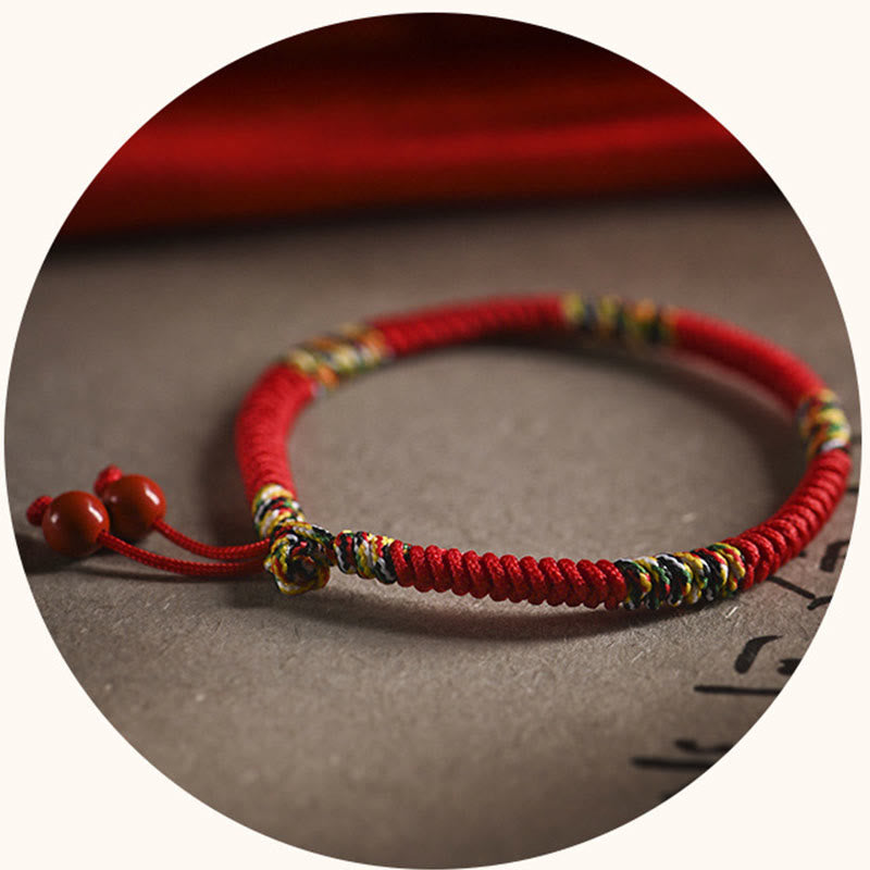 Buddha Stones Five Colors King Kong Knot String Protection Luck Bracelet Bracelet BS 10