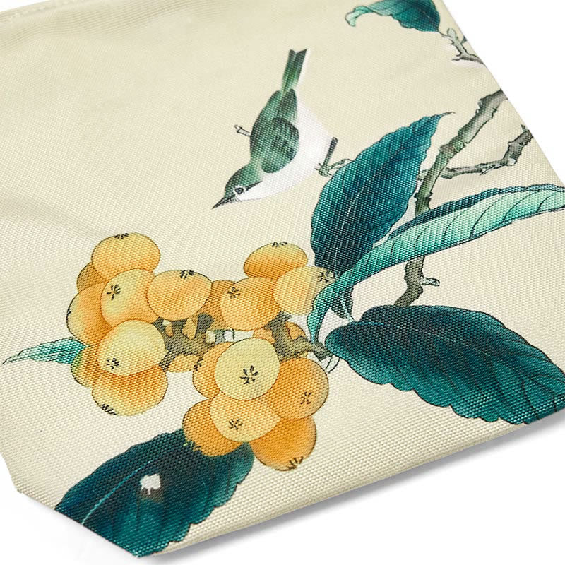 Buddha Stones Loquat Bird Canvas Handbag Handbags BS 4