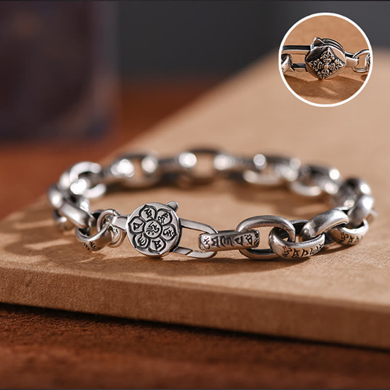 Buddha Stones Om Mani Padme Hum Double Dorje Copper Engraved Wisdom Bracelet Bracelet BS 9
