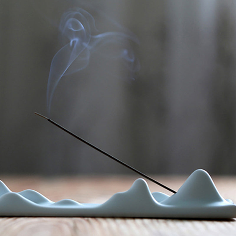 Buddha Stones Mountain Cloud Meditation Balance Incense Holder Incense Burner BS 9