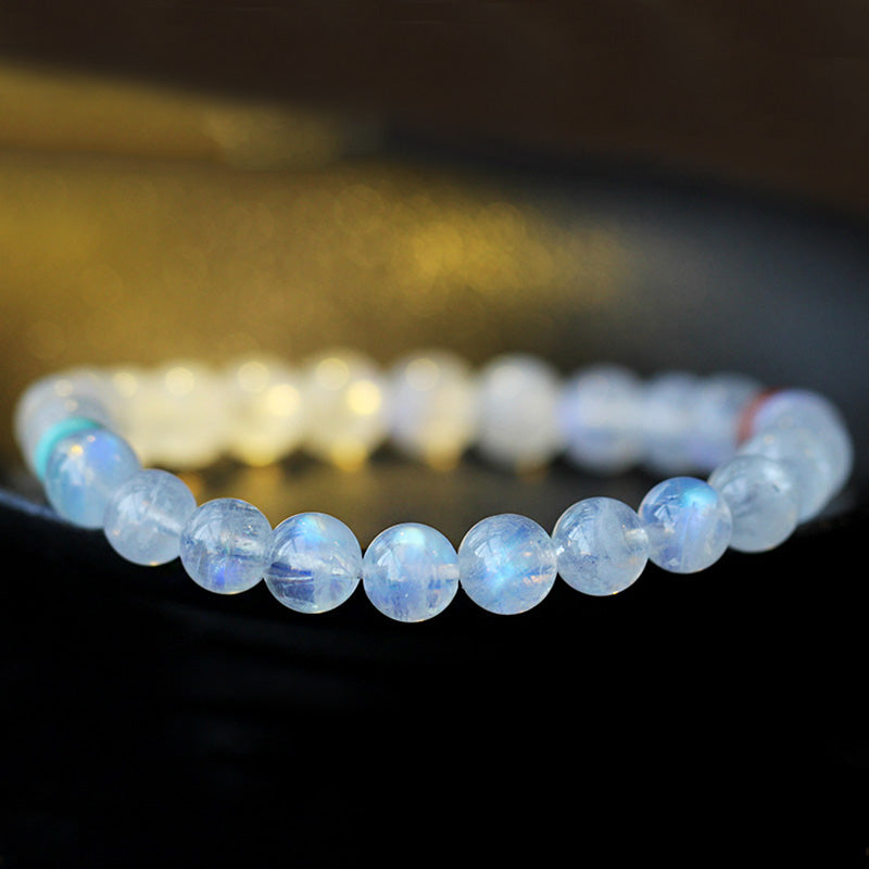 Buddha Stones Moonstone Calm Healing Positive Bracelet Bracelet BS 11