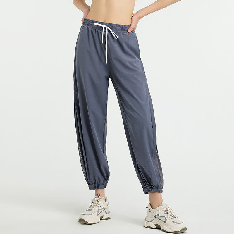 Buddha Stones High Waist Loose Fitness Yoga Sports Track Pants With Pockets Track Pants BS 1