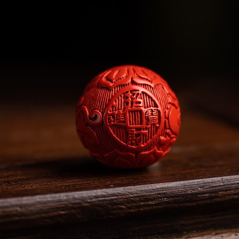 Foviel Tibet Om Mani Padme Hum PiXiu Copper Coin Small Leaf Red Sandalwood Cinnabar Protection Key Chain