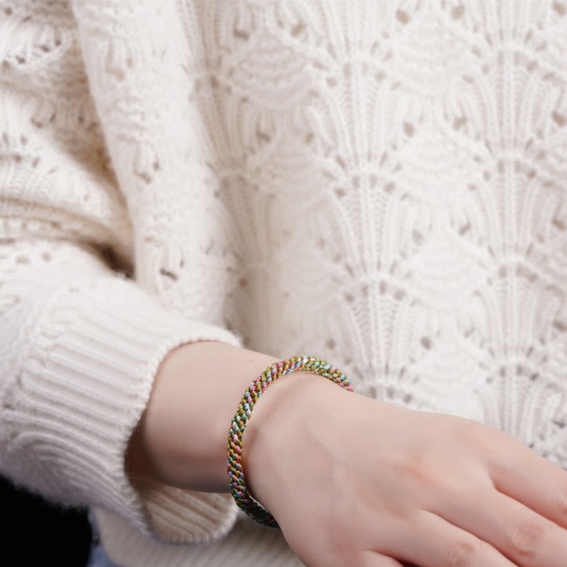 Buddha Stones Colorful Rope Luck Handcrafted Braided Child Adult Bracelet Bracelet BS 8