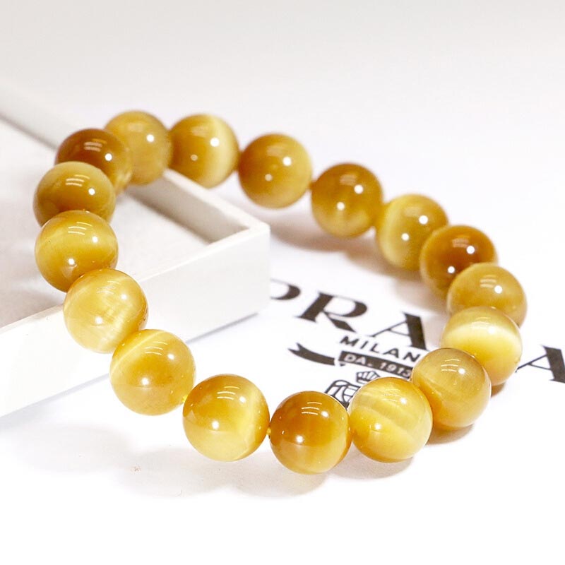 Buddha Stones Anxiety Stress Healing Crystal Tiger Eye Bead Bracelet Bracelet BS 3