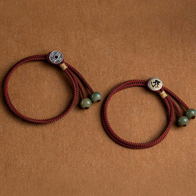 Buddha Stones 925 Sterling Silver Handmade Cyan Bodhi Seed Protection Braided Red String Bracelet - image 14