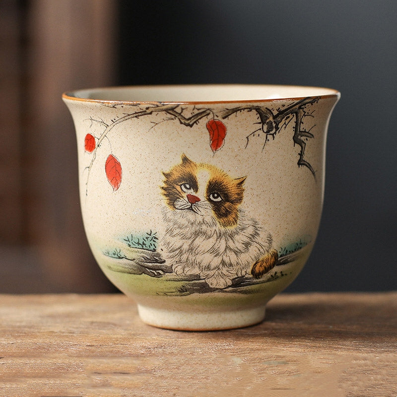 Buddha Stones 12 Chinese Zodiac Ceramic Teacup Kung Fu Tea Cup 130ml Cup BS Dog 7.2cm*6cm*130ml