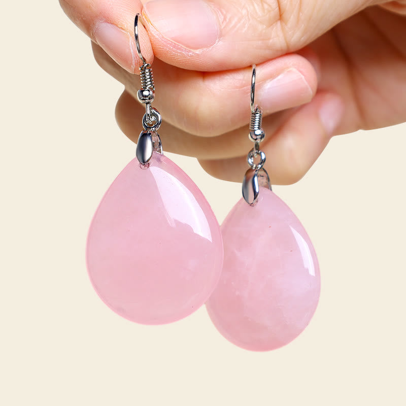 Buddha Stones Natural Aventurine Dangle Healing Drop Earrings Earrings BS 7