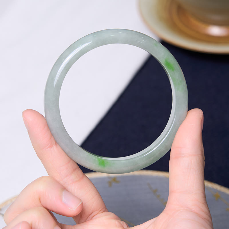 Foviel Bring Good Luck Green Jade Bracelet Bangle Bundle