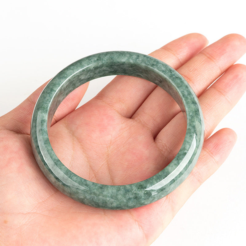 Buddha Stones Natural Jade Luck Wealth Bangle Bracelet Bracelet BS 5
