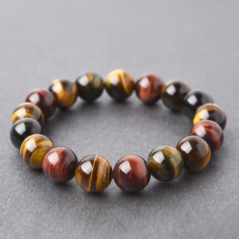 Bracelet de protection positive en œil-de-tigre naturel Foviel