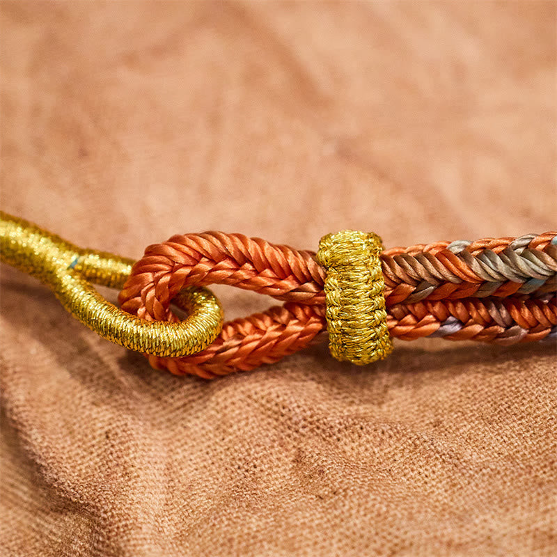 Buddha Stones Colorful Rope Eight Thread Peace Knot Luck Handmade Bracelet - image 4