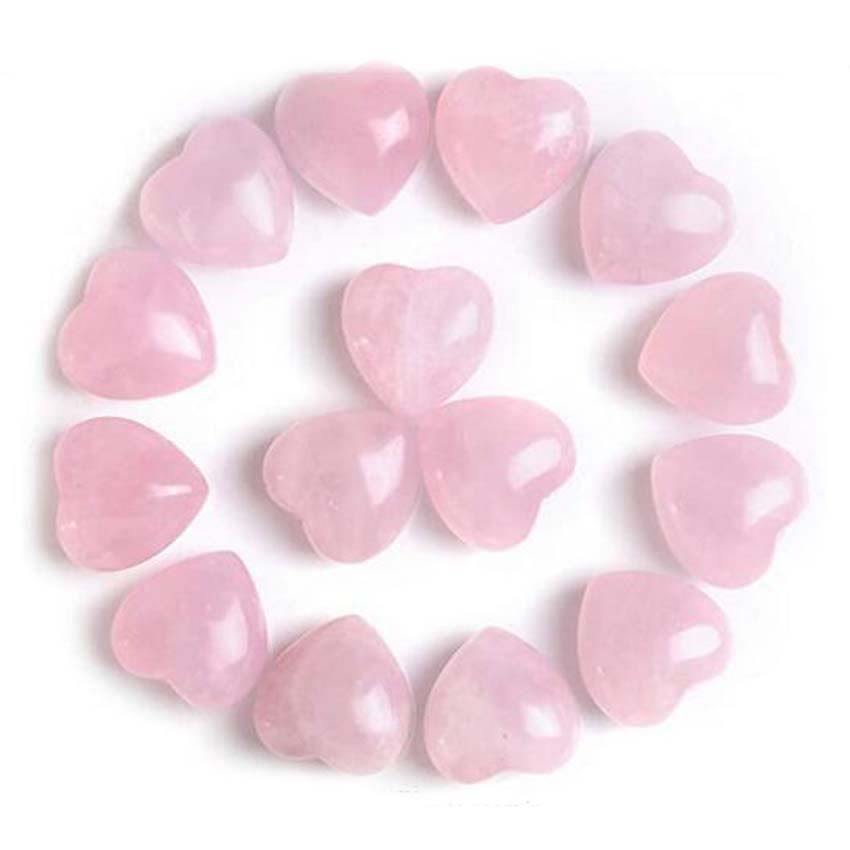 Buddha Stones Natural Amethyst Tiger's Eye Stone Love Decoration Decoration BS Pink Crystal*15pcs