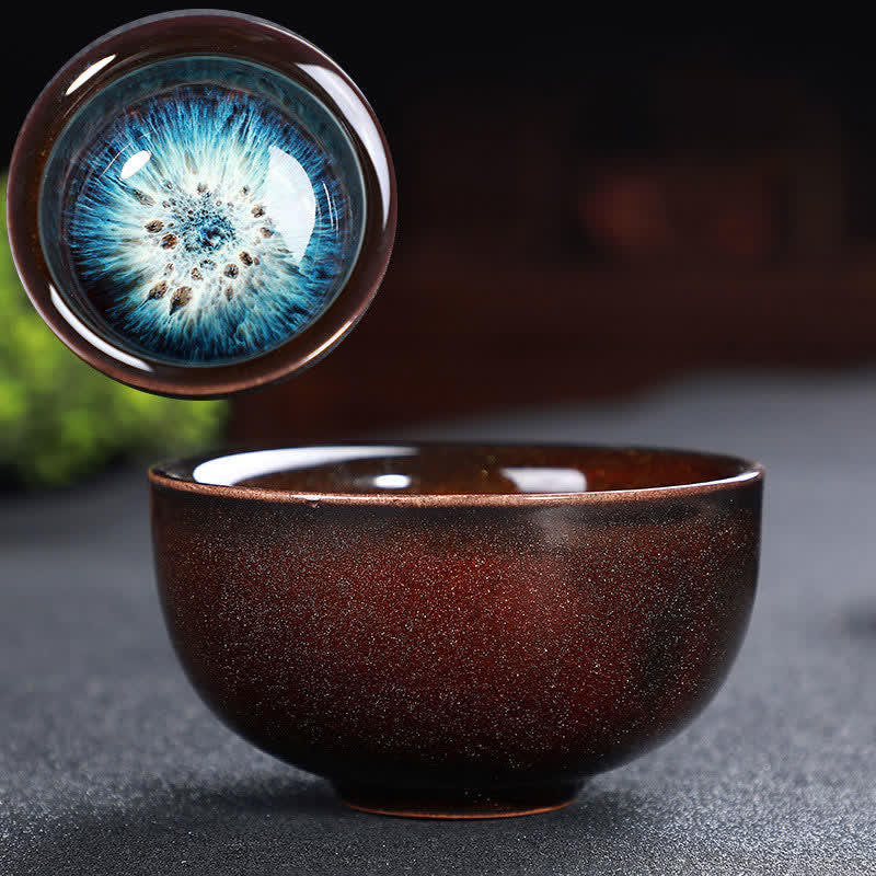 Buddha Stones Colorful Ceramic Teacup Home Office Tea Cups - Blue&Dark Red - image 76