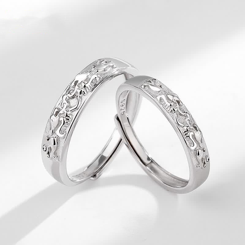 Buddha Stones 925 Sterling Silver PiXiu Balance Adjustable Couple Ring Ring BS 1
