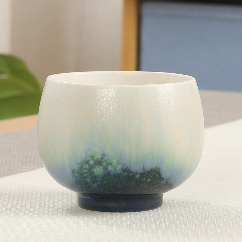 Buddha Stones Creative Green Ceramic Teacup Kung Fu Tea Cups Cup BS 8*6.2cm*160ml