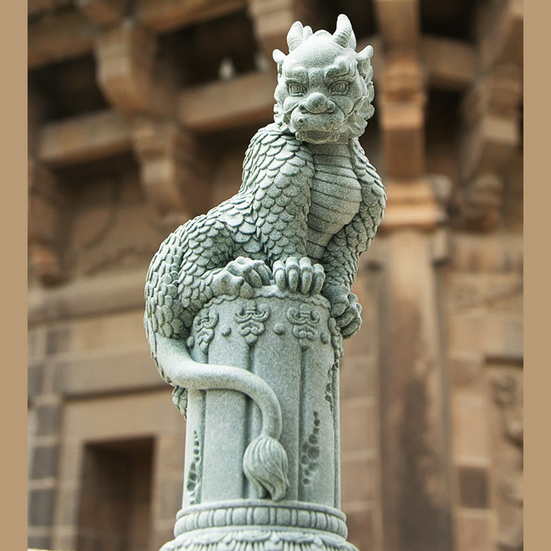 Buddha Stones Feng Shui Standing Sitting Dragon Success Luck Home Decoration Decorations BS 6