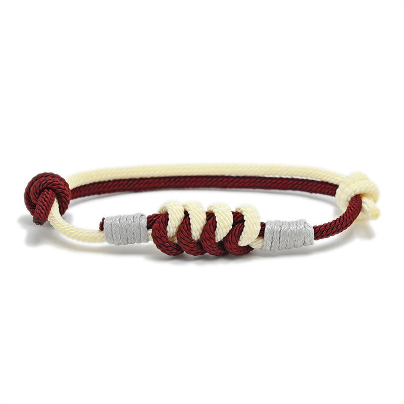 Buddha Stones Simple Design King Kong Knot Strength Braid String Bracelet Bracelet BS Dark Red(Bracelet Size 15-25cm)