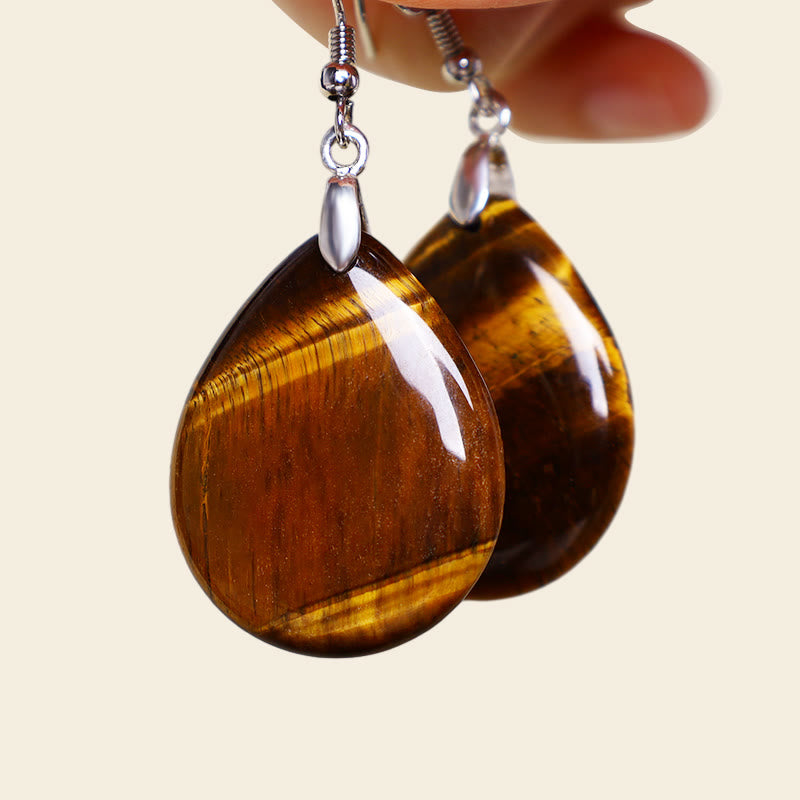 Buddha Stones Natural Aventurine Dangle Healing Drop Earrings Earrings BS 11