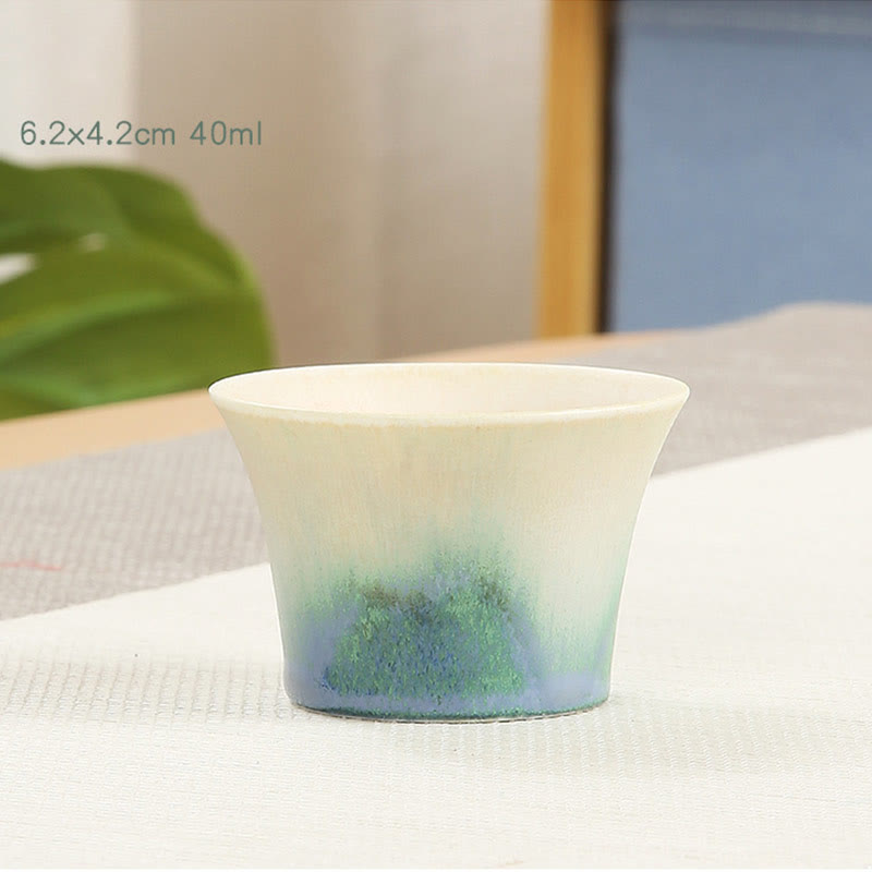 Buddha Stones Creative Green Ceramic Teacup Kung Fu Tea Cups Cup BS 14