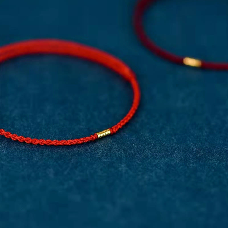 FREE Today: Keep Positive Golden Bead Braided String Lucky Bracelet Anklet FREE FREE 11