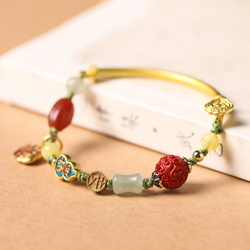 Buddha Stones Tibetan Auspicious Clouds Fortune Happiness Wealth Luck Bracelet Bracelet BS 1