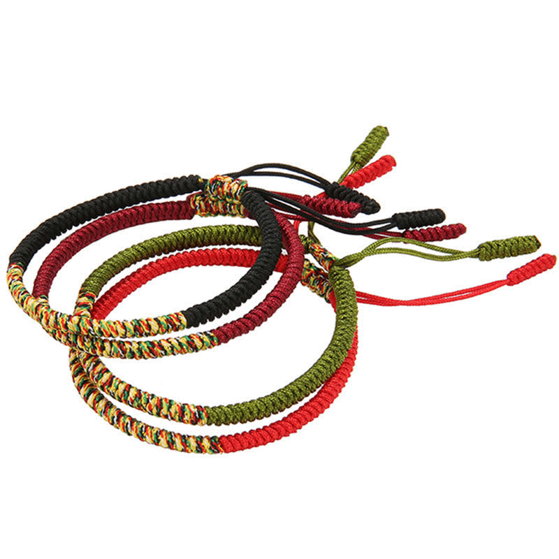 Buddha Stones Tibetan Handmade Multicolor King Kong Knot Luck Strength Braided BraceletBuddha Stones Tibetan Handmade Multicolor King Kong Knot Luck Strength Braided Bracelet