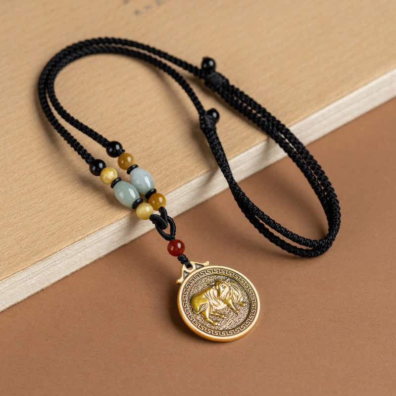 12 Chinese Zodiac Blessing Wealth Fortune Necklace Pendant Necklaces & Pendants BS Ox