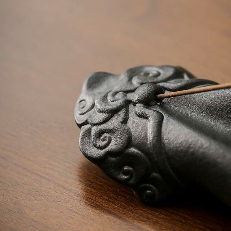 Buddha Stones Buddha Hand Ceramic Auspicious Clouds Blessing Incense Burner Incense Burner BS 4