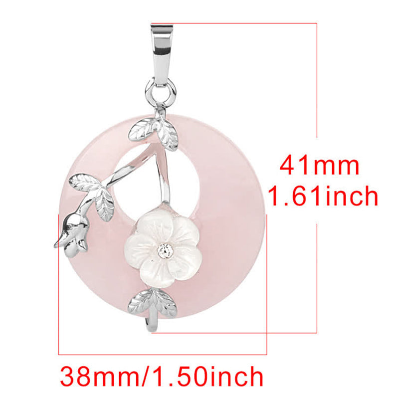 Buddha Stones Various Crystal Amethyst Green Aventurine Flower Healing Necklace Pendant Necklaces & Pendants BS 40