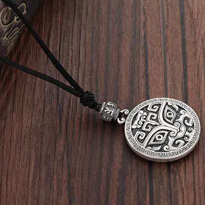 Buddha Stones Lucky FengShui Mythological Creature Taotie Wealth Necklace Pendant Necklaces & Pendants BS 7