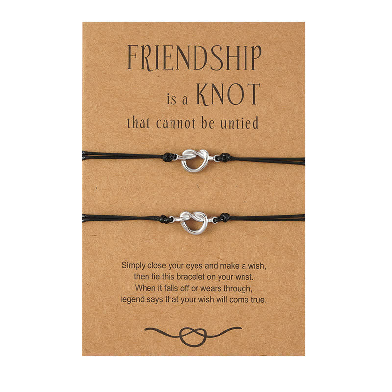 Buddha Stones Friendship Best Friend Gift String Bracelet Bracelet BS Silver 2Pcs