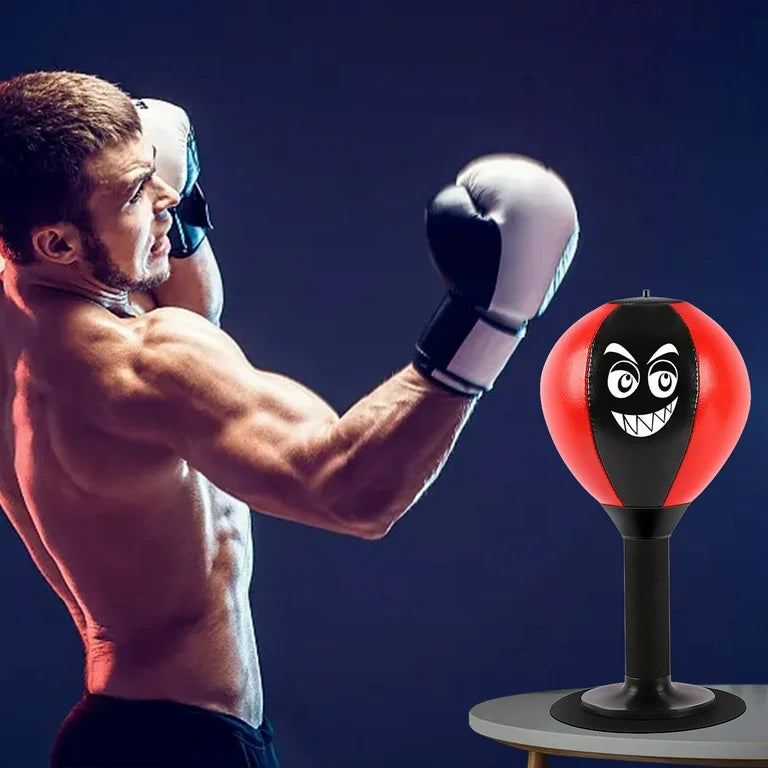 Saco de boxeo de mesa Fidtoy – Saco de boxeo con ventosa para usar en el escritorio