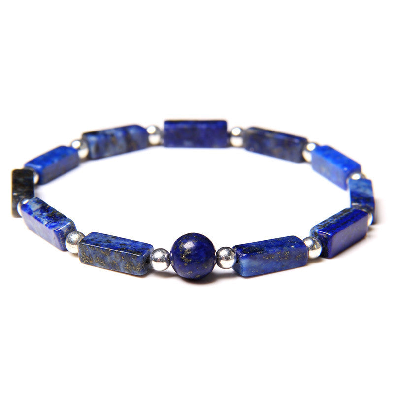 Buddha Stones Natural Crystal Amethyst Tiger Eye Spiritual Balance Bracelet Bracelet BS Lazurite