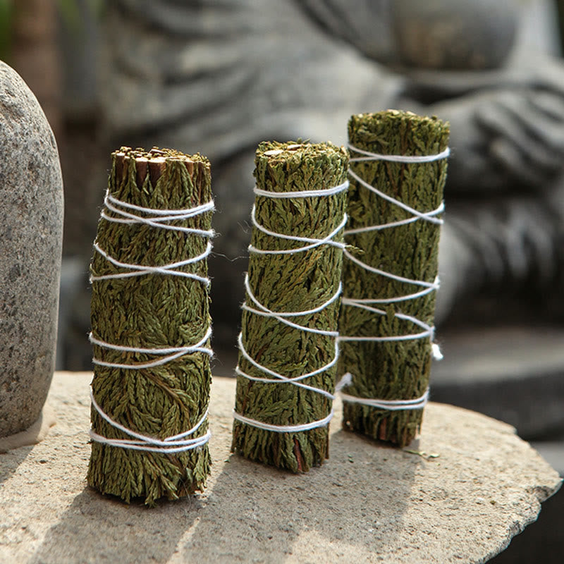 Buddha Stones Cedar Smudge Stick for Home Cleansing Incense Meditation and Rituals Cedar Sticks Incense Wands Incense BS 8