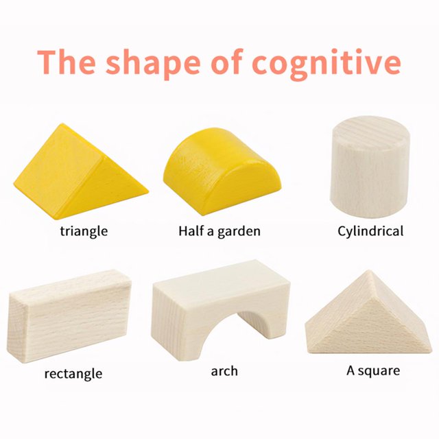 Fidtoy Bloques de Madera de Colores Juguete de Construcción STEM