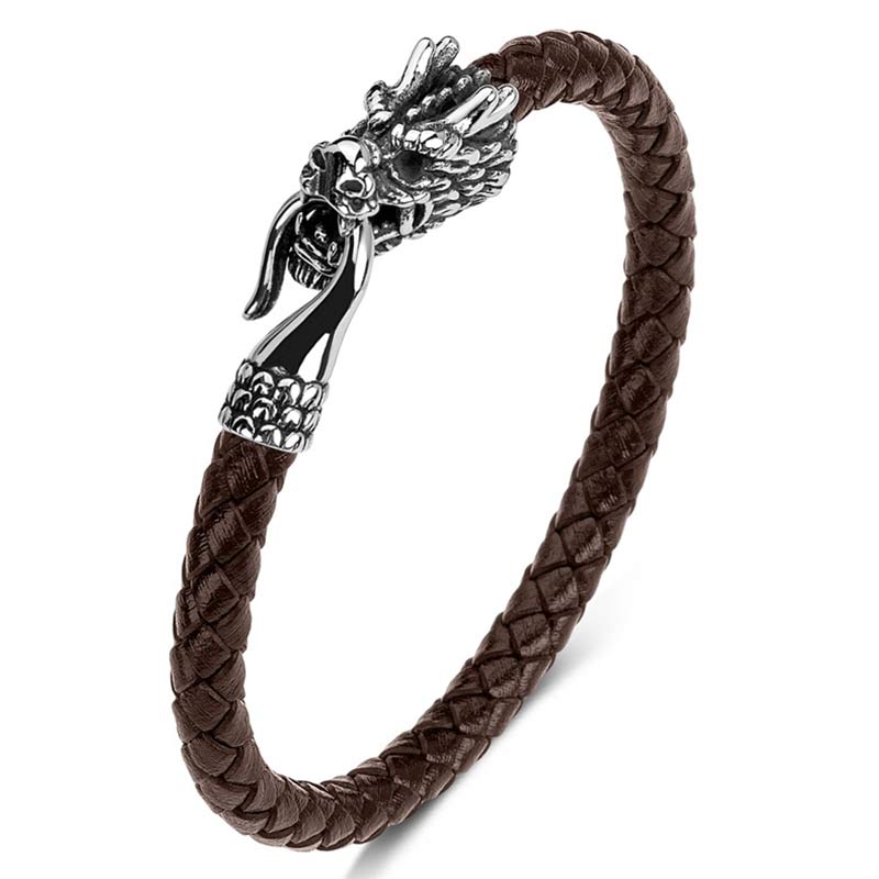 Buddha Stones Dragon Titanium Steel Protection Luck Bracelet Bracelet BS 20