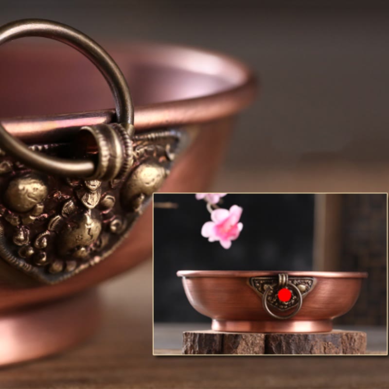 Buddha Stones Small Copper Prayer Altar Portable Burning Holder Incense Sage Smudging Rituals Use Items Prayer Altar BS 8