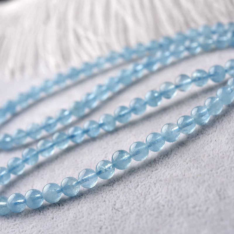 Buddha Stones Natural Aquamarine Peace Healing Bracelet Bracelet BS 6