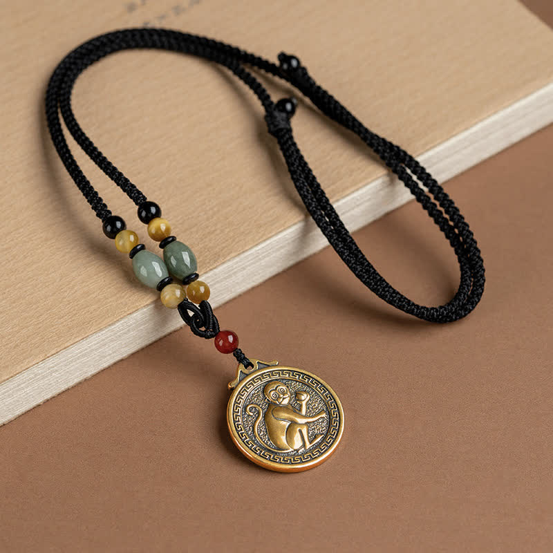 12 Chinese Zodiac Blessing Wealth Fortune Necklace Pendant Necklaces & Pendants BS Monkey