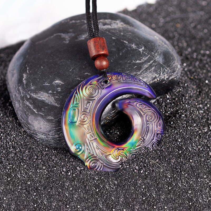 Color-Changing One's Luck Improves Design Pattern Liuli Crystal Necklace Pendant Necklaces & Pendants BS 9