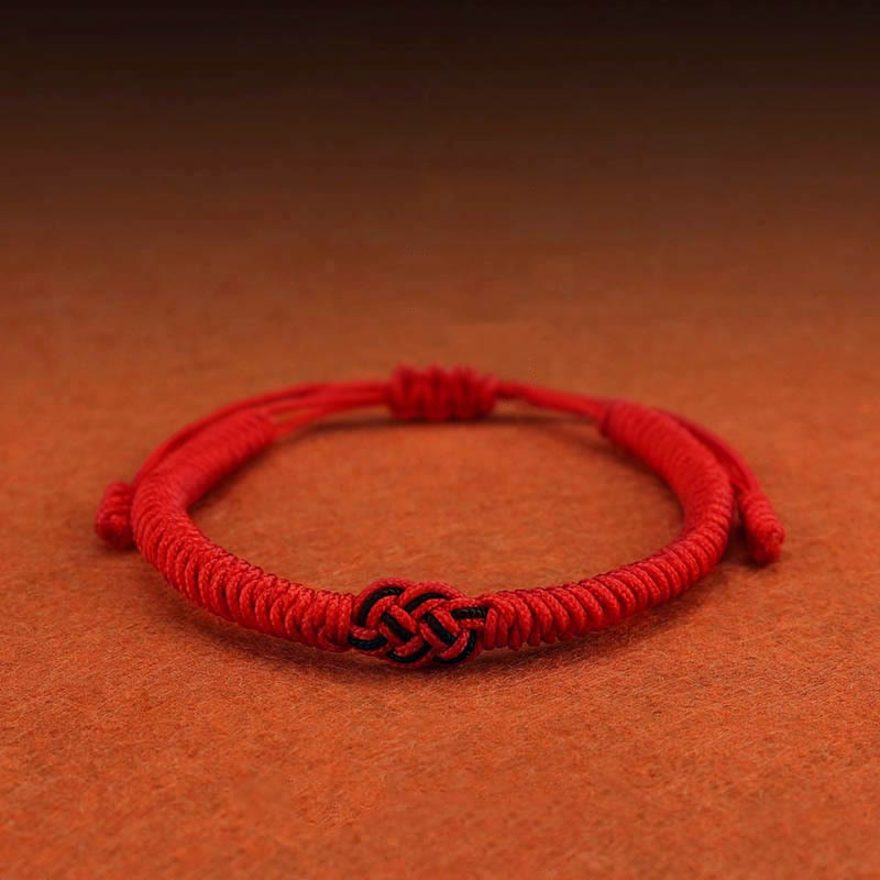 Foviel 2Pcs Tibetan Luck Chinese Knot Protection String Bracelet