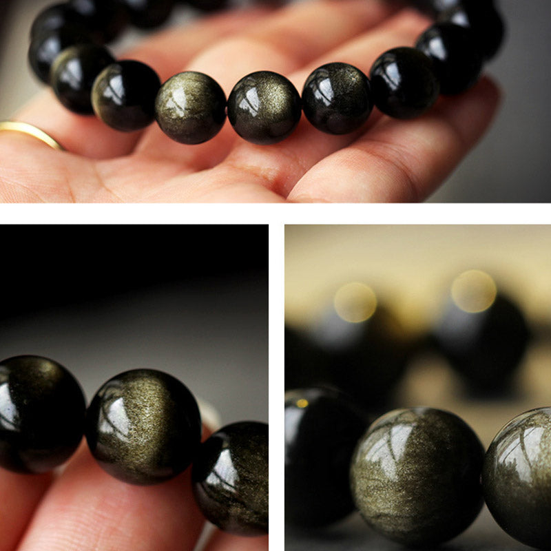 Buddha Stones Chinese Zodiac Obsidian Purification Bracelet - image 19