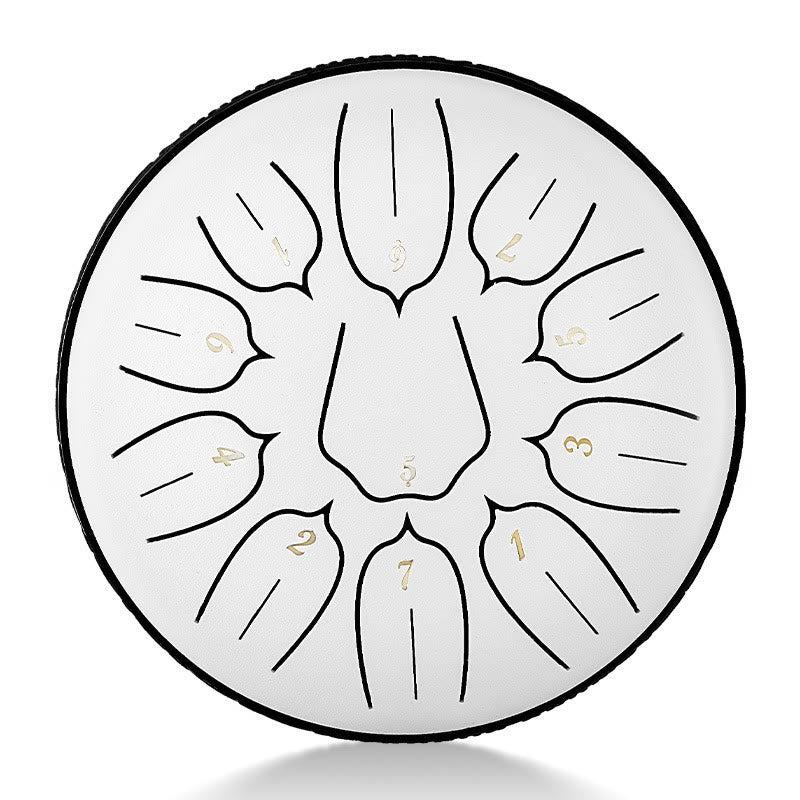 Buddha Stones Steel Tongue Drum Sound Healing Meditation Yoga Lotus Drum Kit 11 Note 6 Inch Tongue Drum BS 6