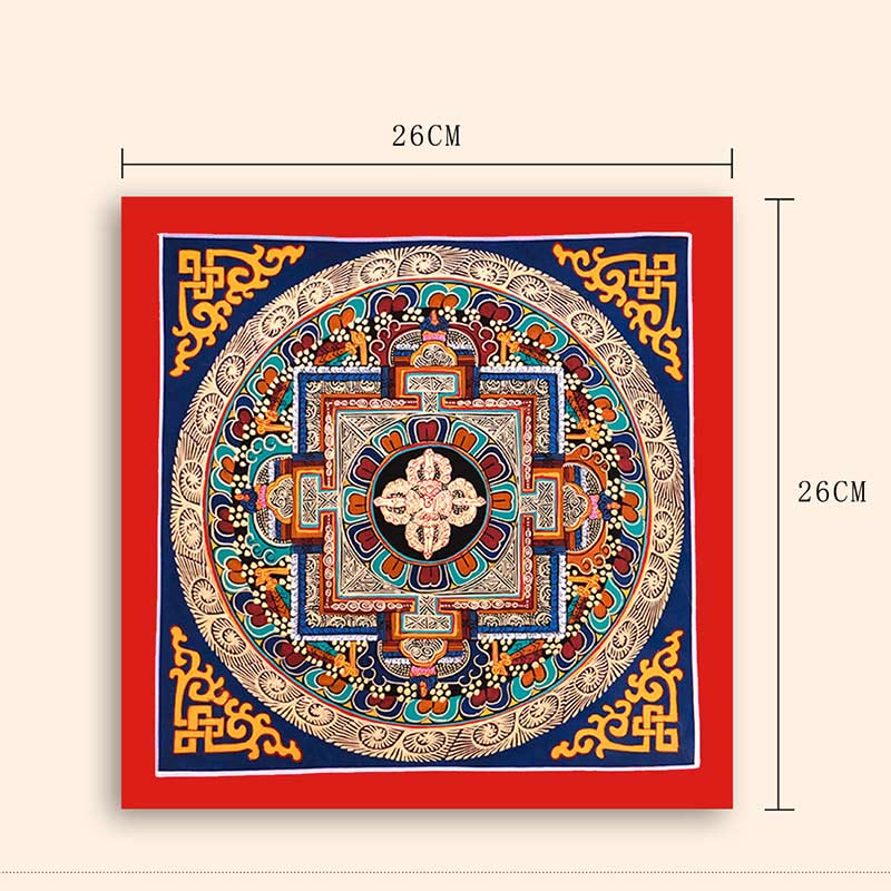 Buddha Stones Tibetan Handmade Thangka Painting Blessing Thangka Blind Box Random Color Pattern Tibetan Thangka BS 21