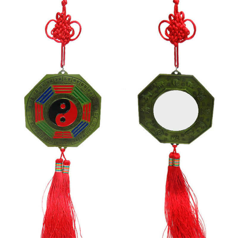 Buddha Stones Feng Shui Bagua Map Chinese Knotting Harmony Energy Map Mirror Bagua Map BS 10CM Bagua Map