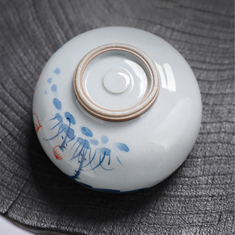 Buddha Stones Lotus Flower Leaf Bamboo Ceramic Teacup Kung Fu Tea Cups Cup BS 9