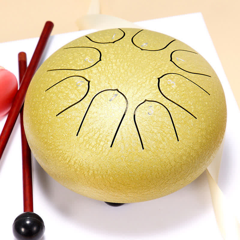 Buddha Stones Steel Tongue Drum Sound Healing Meditation Yoga Drum Kit Drum Kit BS Gold