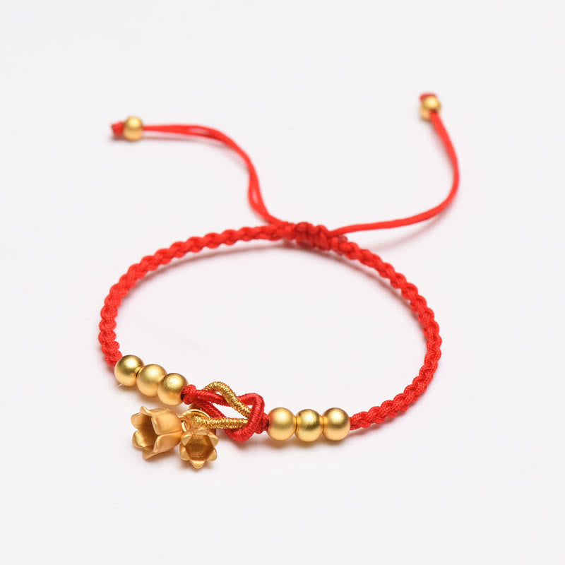 Buddha Stones Handcrafted Lily Of The Valley Flower Charm Design Luck Protection Braided Bracelet Bracelet BS 4